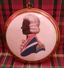 Miniature Portrait Of A Regency Figure Silhouette, Framed Print