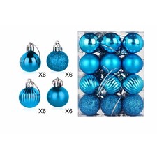 24PCS Christmas Tree Xmas Balls Decor Baubles Birthday Party Wedding Ornament UK