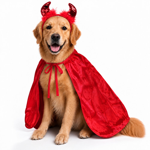 Dog devil halloween - devil,