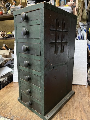 Vtg wooden drawer storage - wooden, 7