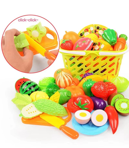 Kids pretend play food - play, set