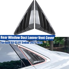 For Audi A3 S3 8Y Sedan 2021-2024 Tape-on Rear Window Duct Louver Vent Covers