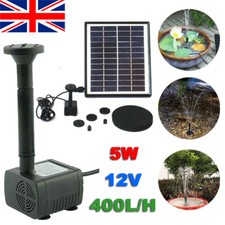 Solar Panel Powered Water Feature Pump Garden Pool Pond Fish Aquarium Fountain