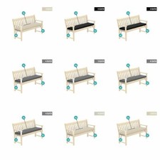 Outdoor Waterproof Fabric 2 3 4 Seater Bench Pad Garden Furniture Seat Cushion