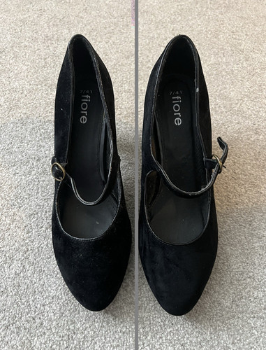 Fiore black suede - suede, court