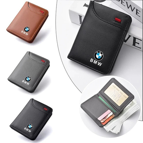 Bmw men leather wallet slim - bmw,