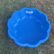Blue Shell/Flower Kids Paddling Pool Sand Pit Dog Pool Rigid Plastic in VGC