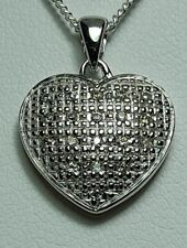 Silver Heart Cubic Zirconia Pendant Necklace