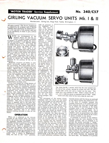 Girling vacuum servo - girling,
