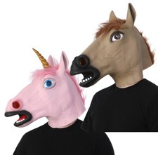 Horse Latex Mask Unicorn Mask Funny Animal Mask Halloween Fancy Dress Party