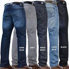 NEW MENS STRAIGHT LEG BRANDED JEANS PANTS TROUSERS CHEAP SALE ALL WAIST SIZES