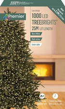 Premier 1000 LED Multi-Action TreeBrights Christmas Tree Lights Timer WARM WHITE