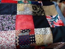 Patchwork hand made bed/settee spread multi colour.