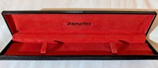 Vintage 1960s Black Leather Zenith Watch Box 250mm VGC