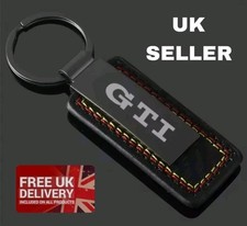 1x OEM VW VOLKSWAGEN GTI Leather Keyring Keychain Key Fob Accessories Gift