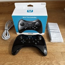 Official Wii U Pro Controller Black Boxed Complete Mint Tested and Working✅