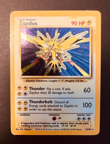 Vintage zapdos holo rare - vintage,