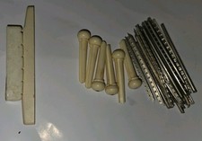 Guitar Saddle And Nut, 6x Pins, A Set Of Acoustic Frets