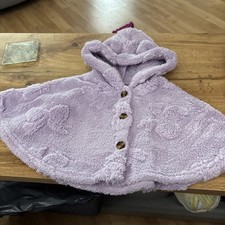 Baby girl lilac furry cape