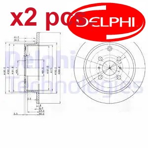 Pcs rear brake disc set - pcs,