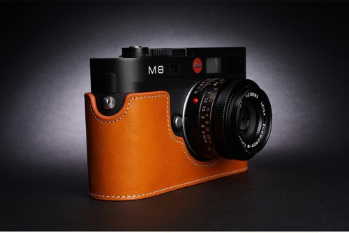 Genuine leather half - half, camera