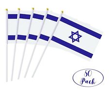Pack of 50 Hand Held Israeli Flags, Israel Flag