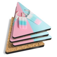 4x Triangle Coasters - Ice