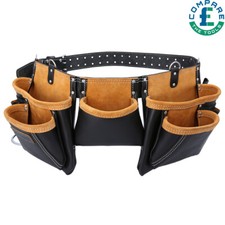 Black Leather Suede 11 Pocket