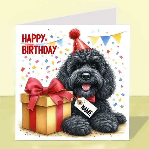 Personalised black cockapoo - personalised,