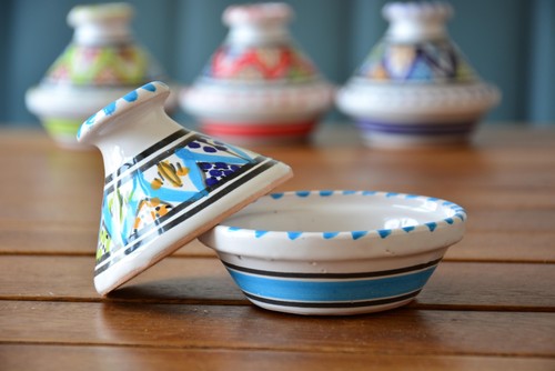 Ceramic tagine hand painted - hand,