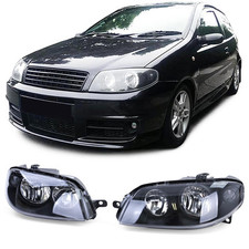 Clear Glass Headlights Black