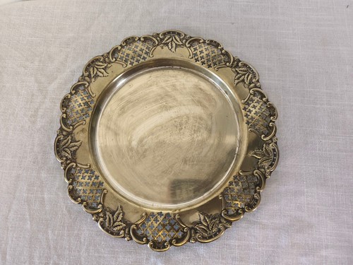 Vintage serving tray silver - tray,