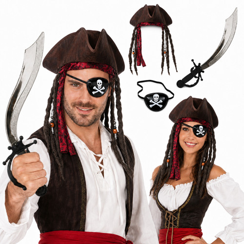 Pirate hat hair sword - sword, eye
