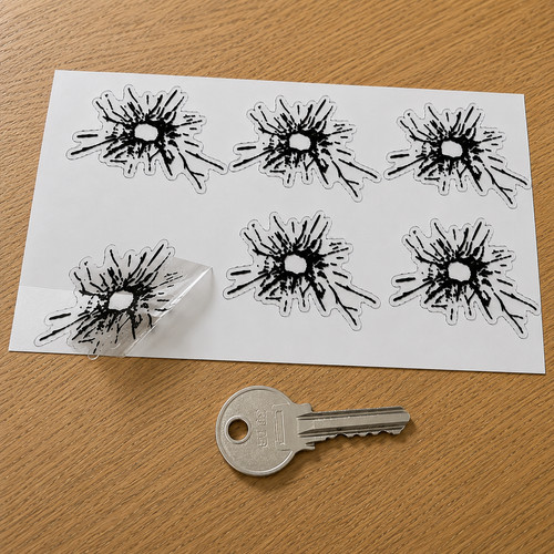 Bullet holes for windscreen - bullet,