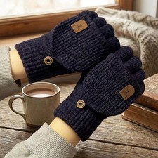 Dark Blue Fingerless Alpaca