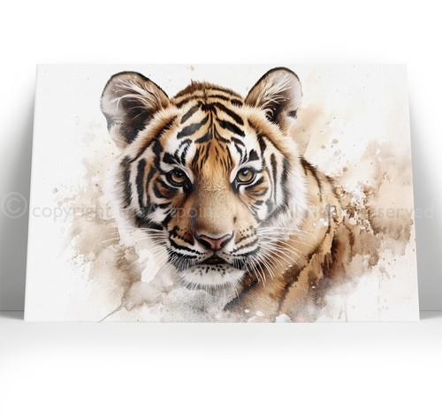 Tiger cub canvas wall art - tiger,