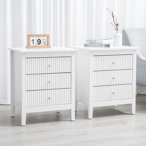 Pair white bedside - pair,
