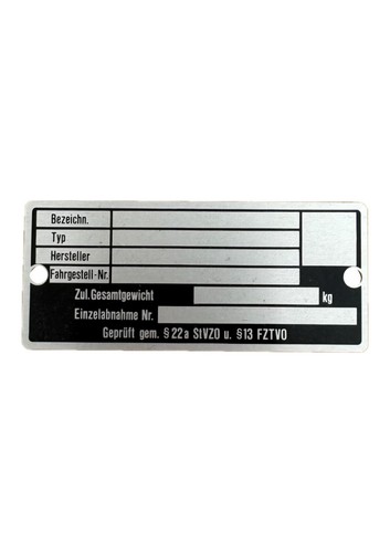 Steib typenschild for beiwagen - steib,