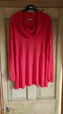 Long Jumper / Tunic  20 red M&S Marks and Spencer Cowl Neck