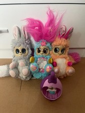 3x Bush Baby World Toy Plush 6" Grey Blue Orange & Figure Golden Bear