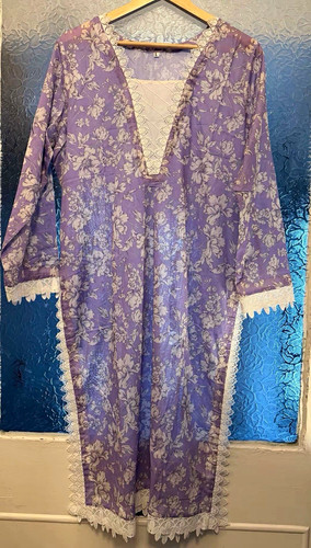 Purple white floral lace trim - lace,