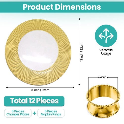 Glass charger plates - 13”,