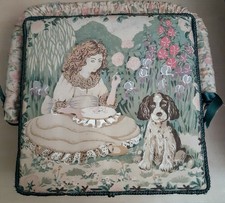 Vintage Girl With Dog Kitsch