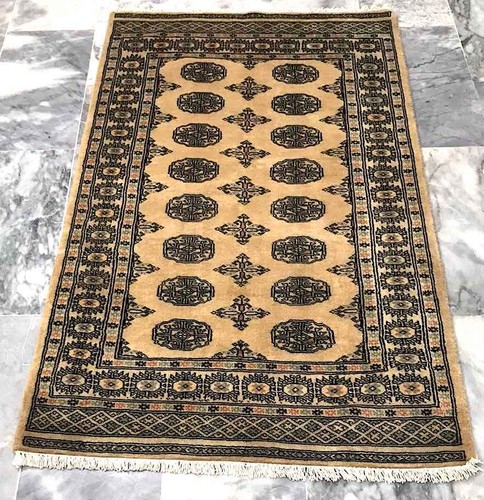 Gold turkmen bokhara area - gold, rugs