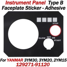 For Yanmar Engine Instrument Panel Type B Faceplate Sticker 3YM30 3YM20 2YM15