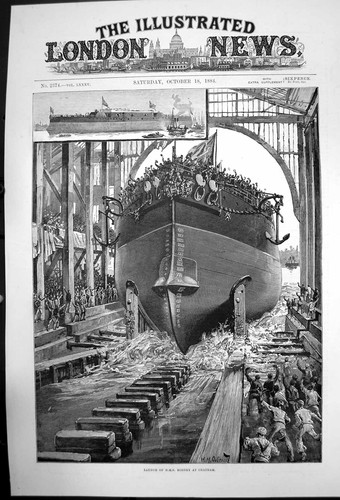 Original old antique print - old,