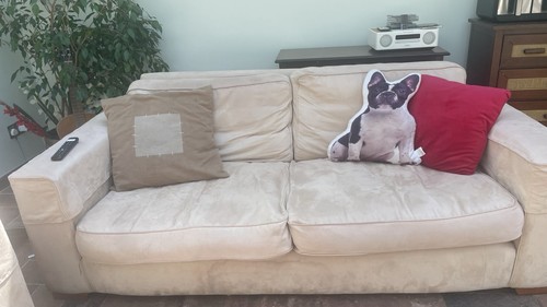 Beige seater sofa set - 3-seater,