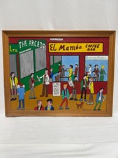 The El Mambo Coffee Bar Union St Sheffield Original Painting Conrad Lorenz 1983