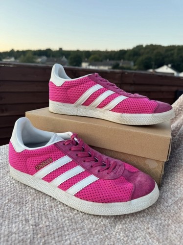 Bright pink adidas gazelle uk - pink,