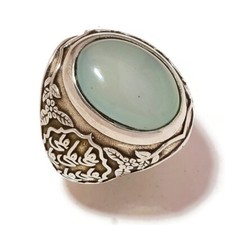 Aqua Blue Chalcedony Oval